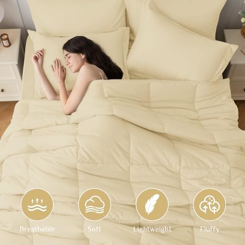 JOLLYVOGUE Twin Comforter Set, Ultra-Soft Bed in a Bag Twin Size 5 Pieces - Image 2
