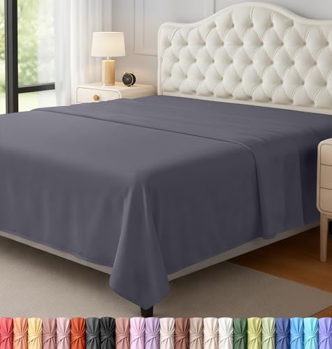 Queen Size Flat Sheet Only, Ultra Soft & Breathable Hotel Sheets by UTOPIABEDDING