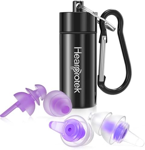 Hearprotek Ear Plugs for Sleeping, 2 Pairs 30dB & 32dB Silicone Earplugs by Hearprotek