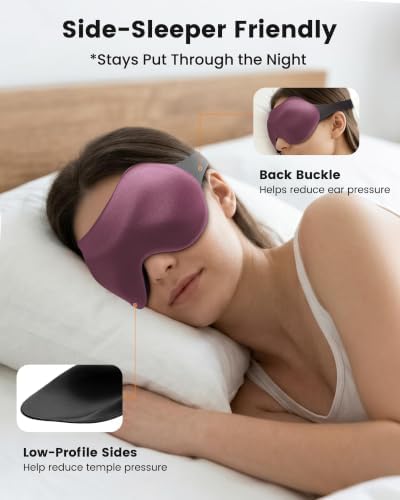 3 Pack Sleep Masks for Women: Zero Eye Pressure Airplane Travel Essentials - Image 4