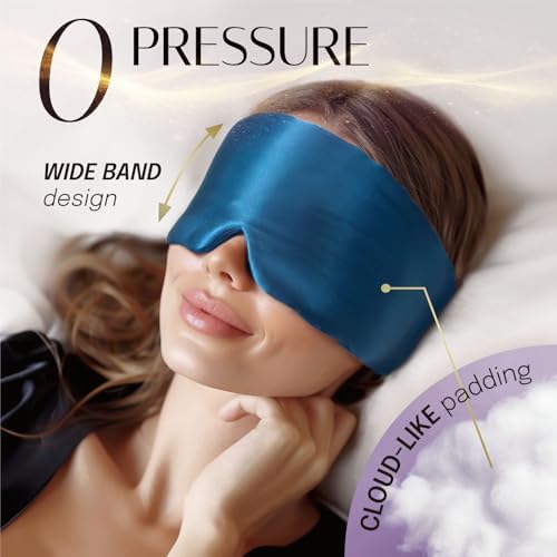 OLESILK 100% Mulberry Silk Sleep Mask, Large Size, Pressureless - Image 4