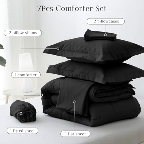 JOLLYVOGUE California King Comforter Set, Ultra-Soft Bed in a Bag Cal King Size - Image 5