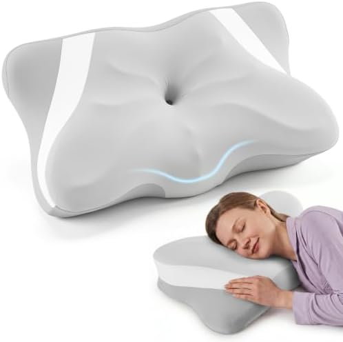Sweetcrispy Cervical Pillow for Neck Pain Relief, Cooling Memory Foam by Sweetcrispy