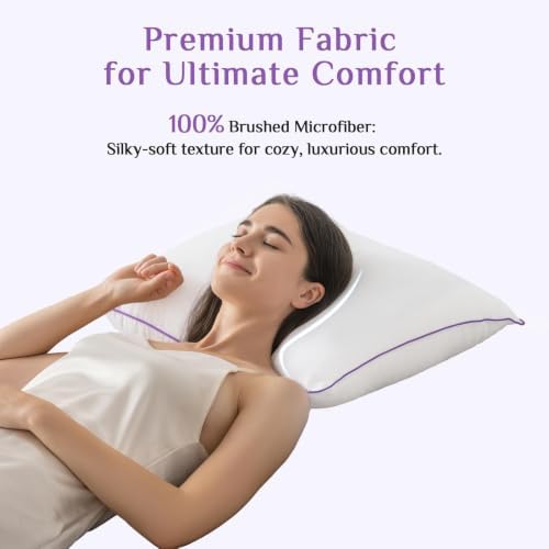 JOLLYVOGUE Euro Size Pillows Set of 2, Luxury Hotel Quality - Image 4