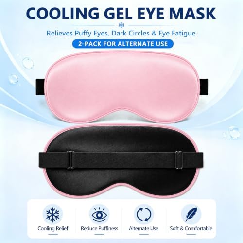 2 Pack Cooling Eye Mask for Puffy Eyes, Migraine Relief - Image 3