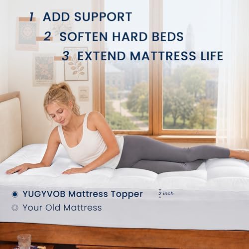 YUGYVOB Twin Mattress Topper Extra Thick, Cooling Plush Mattress Pad - Image 6