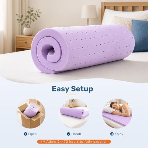 Sweetcrispy Mattress Topper Twin, 4 Inch Cooling Gel Memory Foam Mattress Pad - Image 6