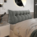 Headboard Pillow Queen, Wedge Pillow Headboard Headrest, Dark Gray by Bncktrd