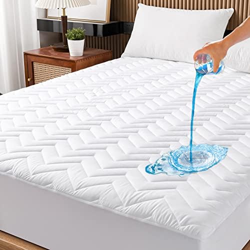 Cal King Size Waterproof Mattress Protector Quilted, Breathable Ultra-Soft by Unilibra