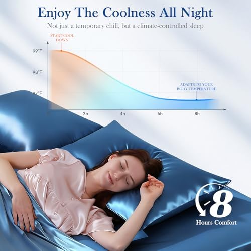 Avolare Cooling Pillow Cases for Hot Sleepers Set of 2 - Image 3