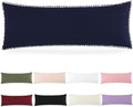 Pom Poms Pillow Shams Body Size, Soft Microfiber Shams Cover by HommxJF