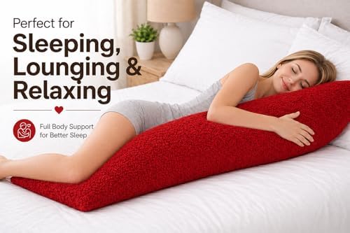 REAFORT Sherpa Body Pillow Cover 21"x54", Zipper Closure - Image 5