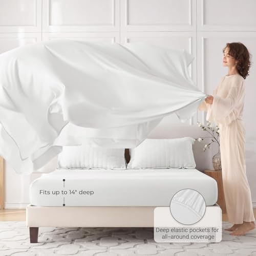 MUXHOMO 7 Pieces King Comforter Set, Seersucker Bed in a Bag King Size - Image 3