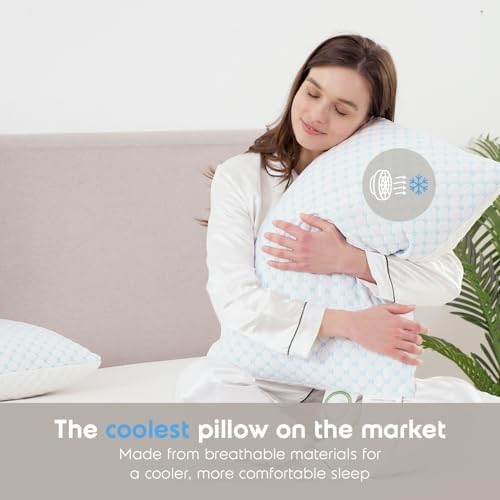 Nestl Cooling Kids Pillow for Sleeping 4 Pack, Luxury Shredded Memory Foam - Image 6