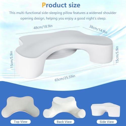 Side Sleeper Pillow with Arm Hole, Ergonomic Shoulder Pillow - Image 2
