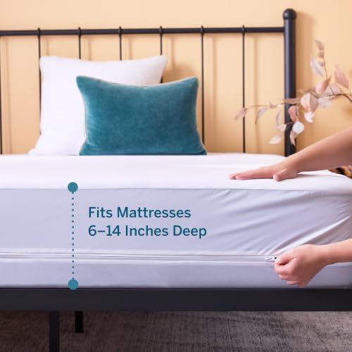 Lucid® Zippered Mattress Encasement – Waterproof Protector – Queen - Image 5