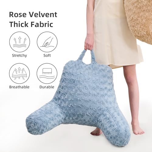 Reading Pillow, Rose Velvet Back Pillow - Image 6