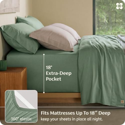 Bedsure PureWoven 100% Viscose Derived from Bamboo, California King Sheets - Image 6