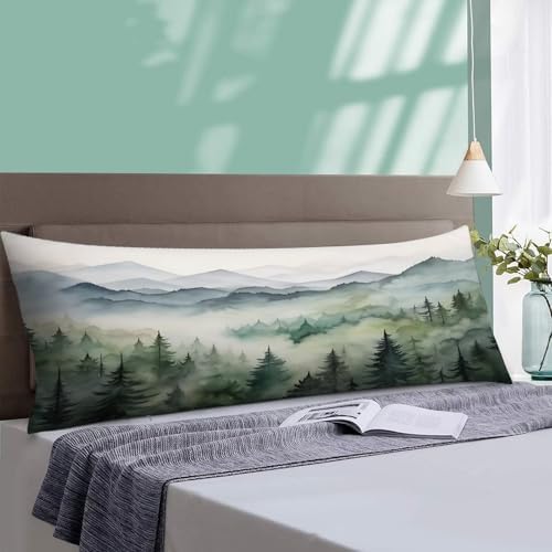 Forest Green Body Pillow Cover Pillowcase - Image 4