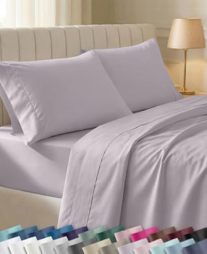 California Design Den Soft 100% Cotton Sateen King Sized Sheets Set by CaliforniaDesignDen