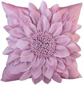 Purple Accent 3D Flower Decorative Throw Pillow Covers by BellasGifts