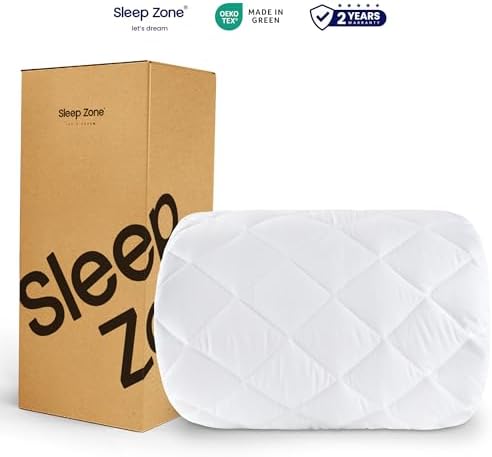 SLEEP ZONE Twin XL Mattress Pad, Quilted Fitted Mattress Topper Cover - Image 5