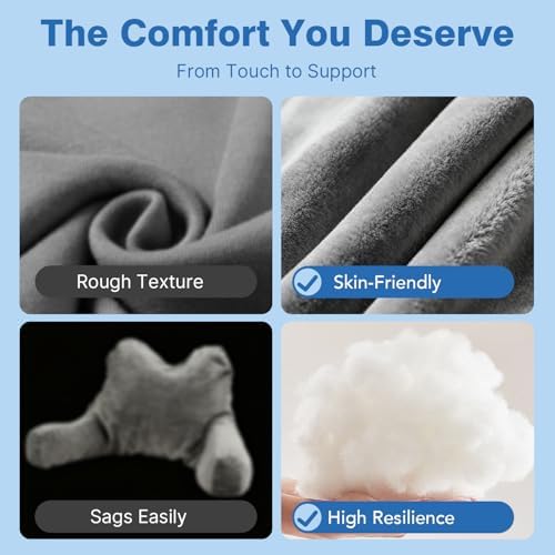 Reading Pillow Plus, Crystal Velvet Back Pillow Bed Sitting Up - Image 4