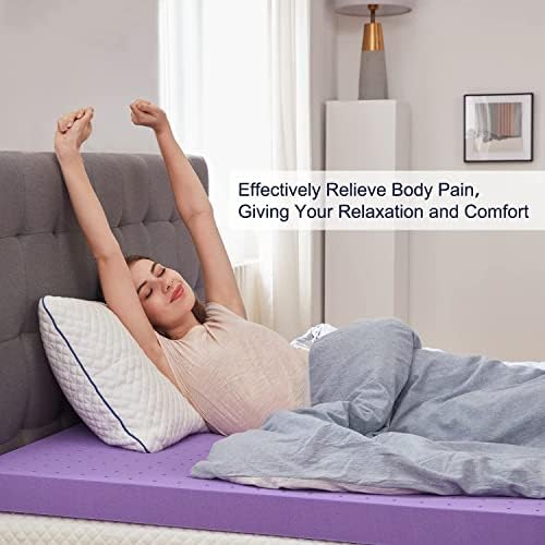 SINWEEK 1.5 Inch Gel Memory Foam Mattress Topper Ventilated Soft Pressure - Image 6