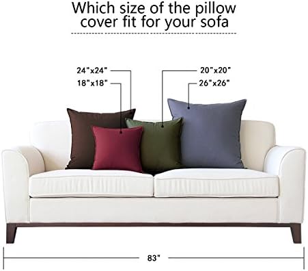 Jeanerlor Solid Cotton Linen Decoration Toss Throw Pillow Sham Cushion Case - Image 5