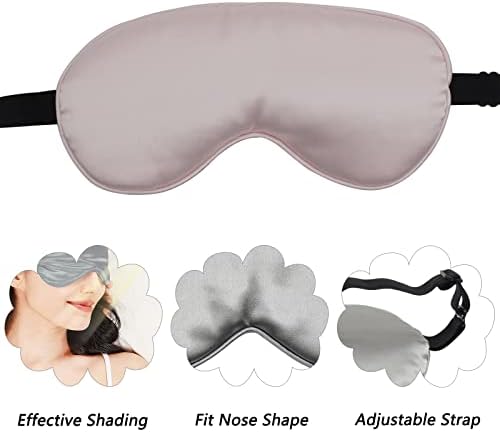 LERSVICVIL 4 Pack Eye Mask for Sleeping Silky Soft Satin Blindfold Adjustable - Image 3