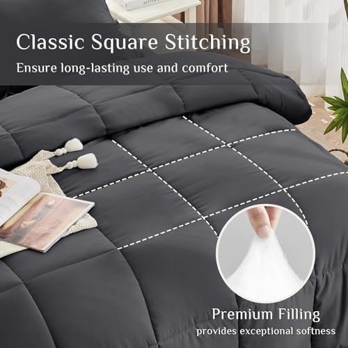 JOLLYVOGUE Oversized Queen Comforter Set, Ultra-Soft Bed in a Bag Oversized - Image 3