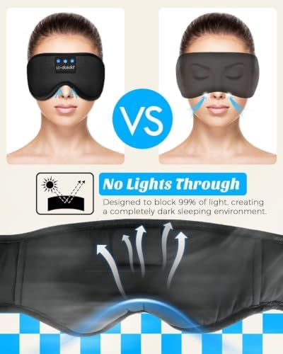 Sleep Mask with Headphones Bluetooth 5.4, LC-dolida Wireless Music Eye Mask - Image 4