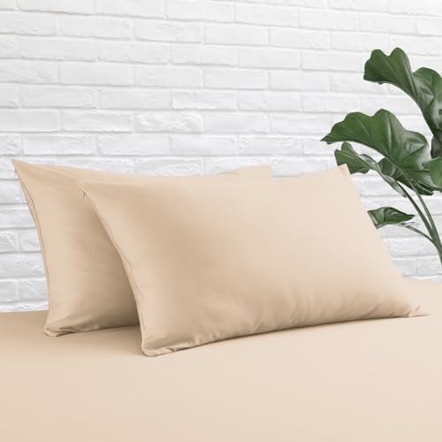 Standard Pillow Protector Set of 2, 100% Egyptian Cotton Pillow Cases by ZaizaiHome