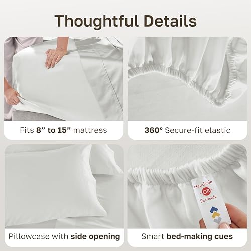 California Design Den 600 Thread Count Twin Size Bed Sheets - Image 4