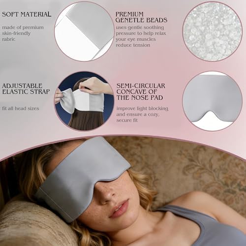 Weighted Sleep Mask for Side Sleepers, 100% Blackout Eye Mask for Sleeping - Image 3