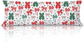 Red and Green Christmas Bows 20x54 Body Pillow Cover, Preppy Girly Christmas by Unknown