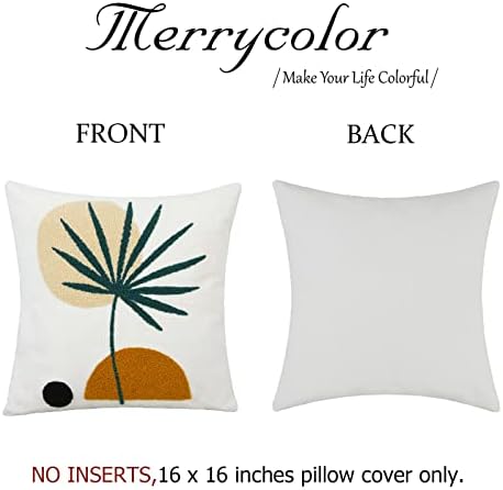 Merrycolor Boho Decorative Throw Pillow Covers 16x16 Boho Pillow Covers Tufted - Image 5