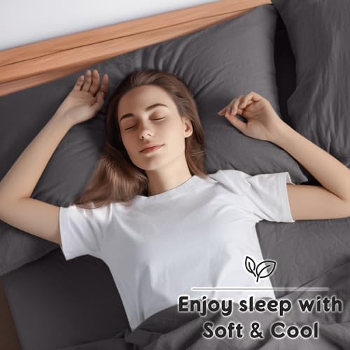 SONORO KATE 100% French Linen King Size Sheets Set, Extra Deep Pocket - Image 5