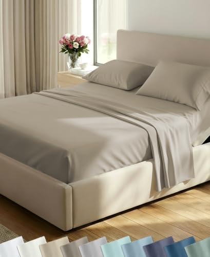 California Design Den Soft 100% Cotton Split King Bed Sheets by CaliforniaDesignDen
