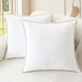 CaliTime Decorative Couch Throw Pillow Covers 16 X 16 Inches True White by CaliTime