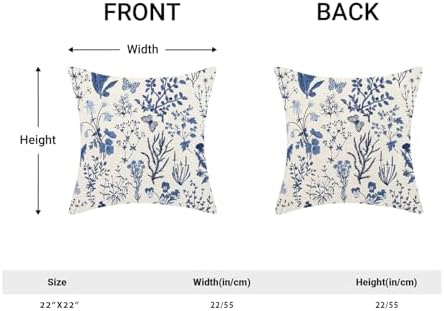 AEIOAE Summer Pillow Covers 22x22 Inch Set of 2, Seasonal Floral Outdoor - Image 5