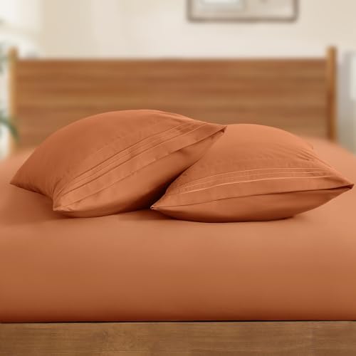 Horbaunal Microfiber Pillowcases Standard Size, Caramel Pumpkin, 2 Pack - Image 4