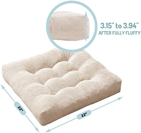 Floor Pillows Set of 6, Large Meditation Cushion - Image 5