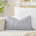 Sunkifover Home Sweet Home Quotes Throw Pillow Covers 20“x 12" Light Grey by Sunkifover