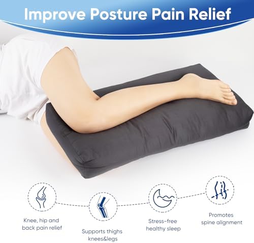 MINUPWELL Knee Pillow for Side Sleepers, 100% Cotton Fabric Pillow for Between - Image 4
