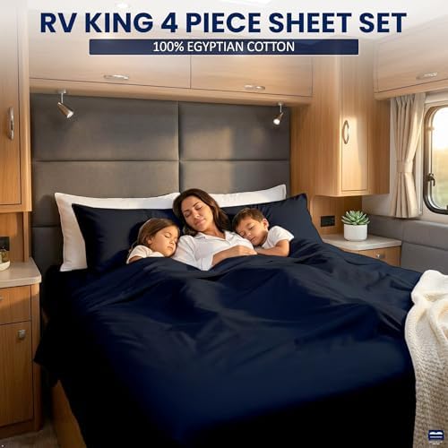 Cottingon 4 Piece Short Queen Sheets, Egyptian Cotton - Image 3
