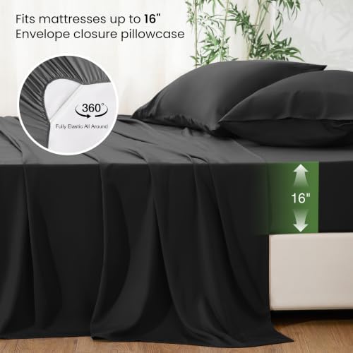 Love's cabin 3 Piece Twin XL Sheet Set, 100% Rayon Derived from Bamboo - Image 4