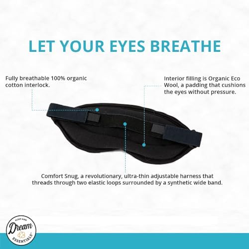 Dream Essentials® Natura Organic Cotton Sleep Mask Made in The USA - Image 5