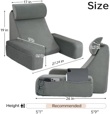 ENITYA 19" Reading Pillow for Bed - Image 6