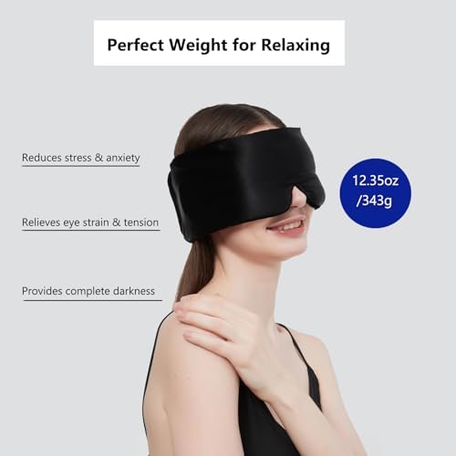 Heavy Weighted Silk Eye Mask for Compression Sleeping - Image 2